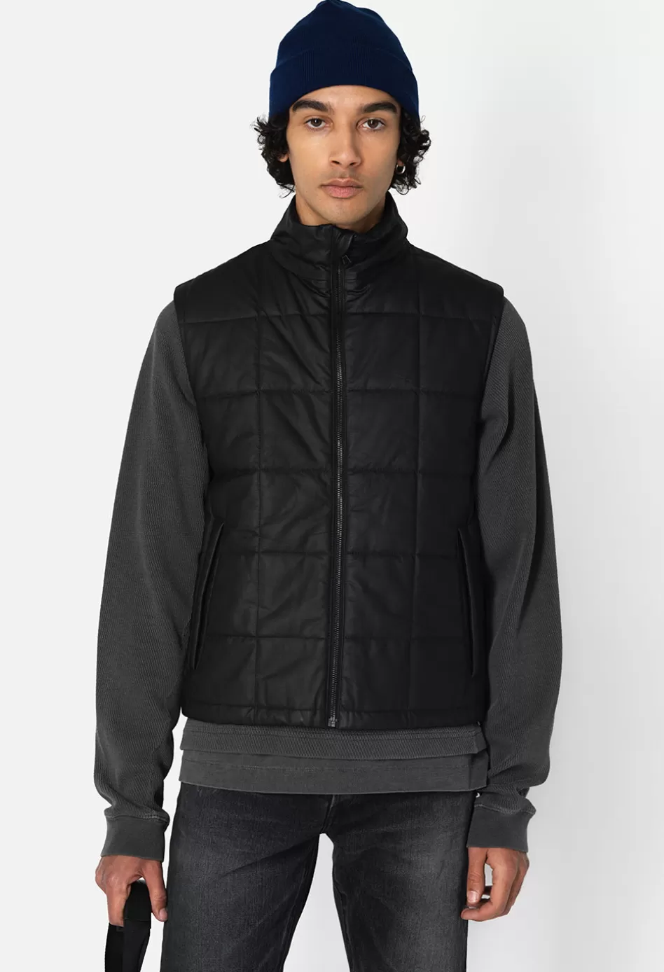 Best JOHN ELLIOTT Quilted Leather Vest Black