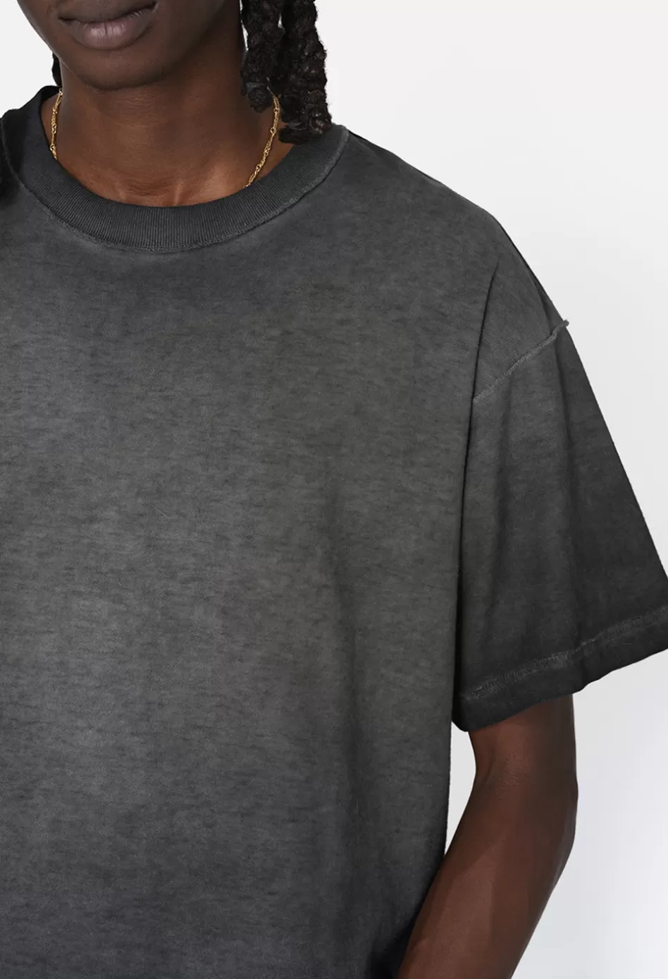 Fashion JOHN ELLIOTT Reversed Cropped Tee OilWashBlack