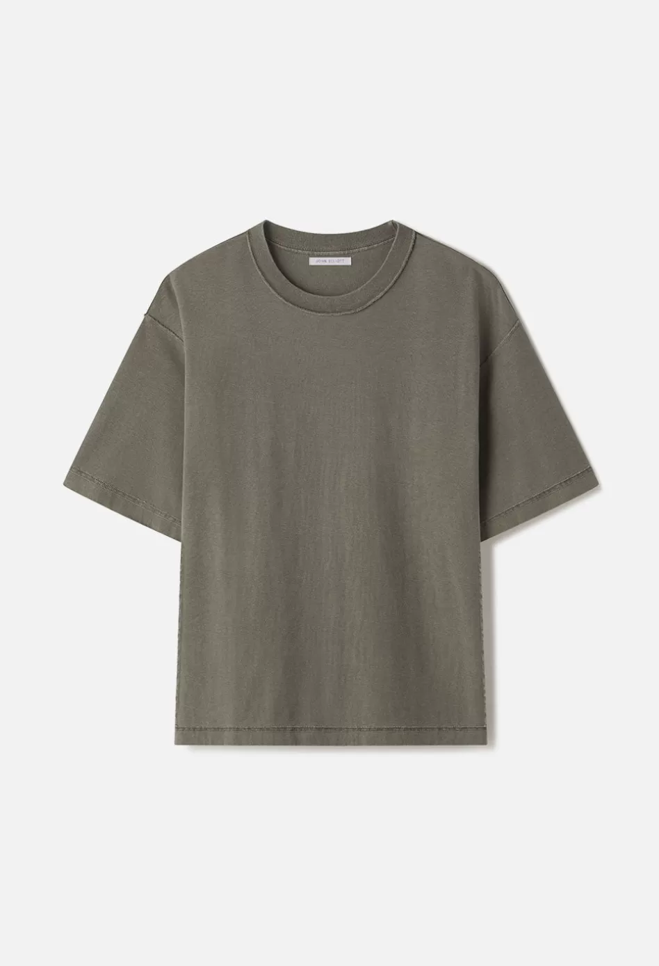 Shop JOHN ELLIOTT Reversed Cropped Tee WashedArmy