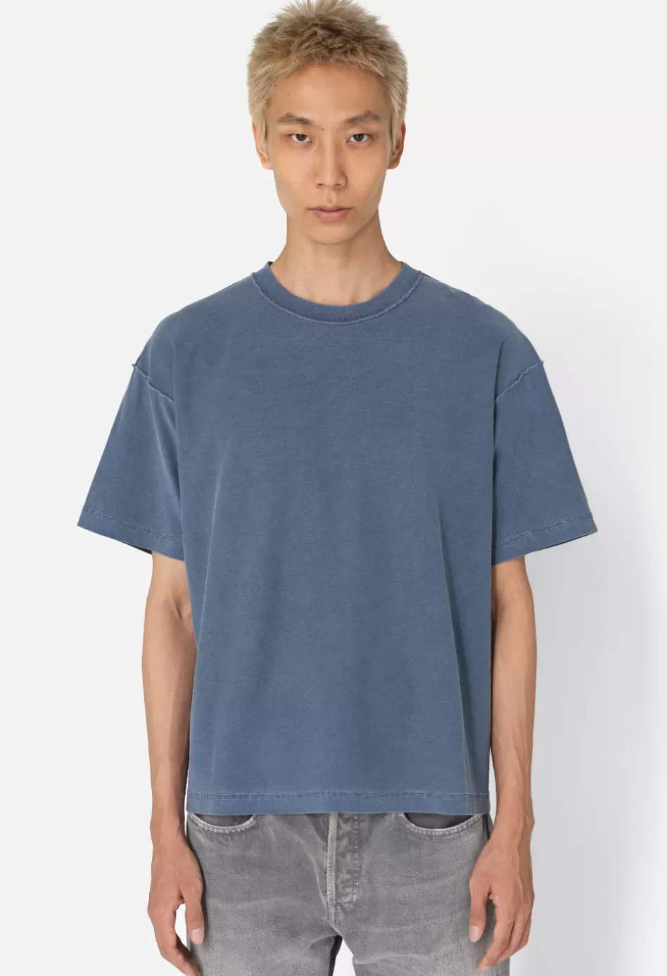 Online JOHN ELLIOTT Reversed Cropped Tee WashedCadet