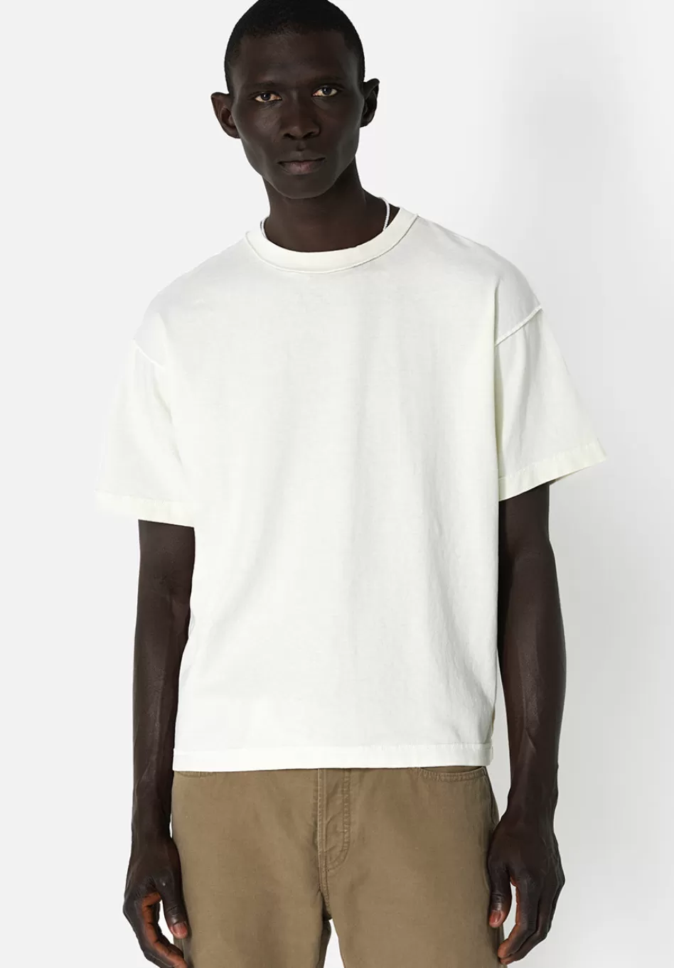 Fashion JOHN ELLIOTT Reversed Cropped Tee WashedSalt