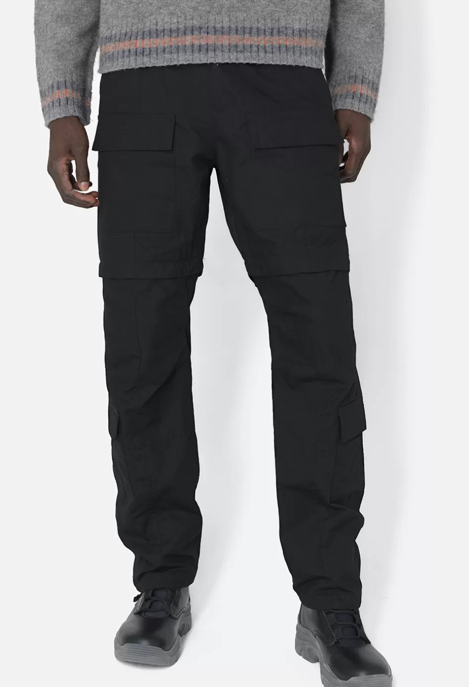 Discount JOHN ELLIOTT Rip Stop Zip Cargo Pant Black