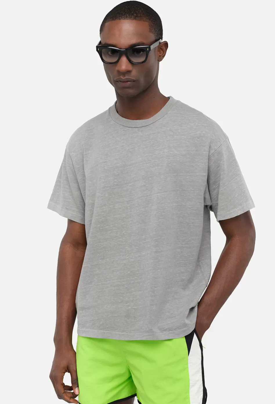 Clearance JOHN ELLIOTT Riviera Cropped Tee WashedAlloy