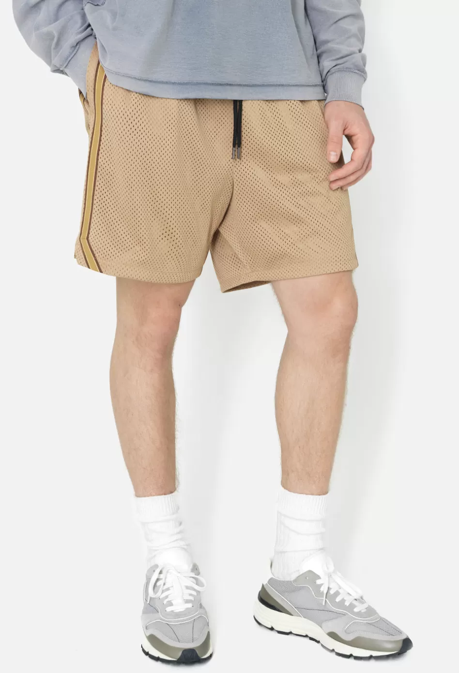 Shop JOHN ELLIOTT Sigma Shorts Gold