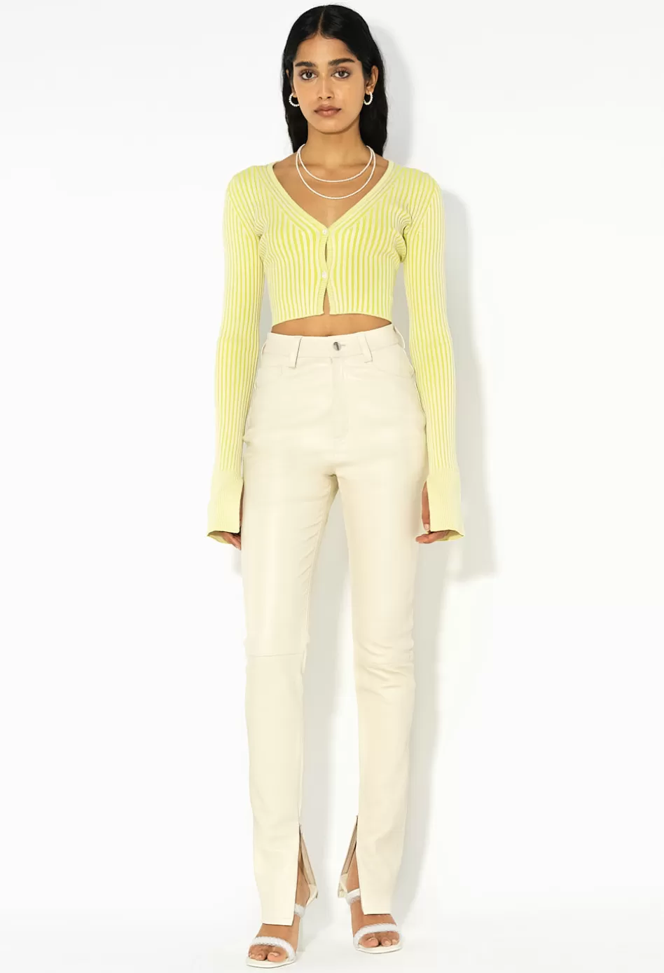 Online JOHN ELLIOTT Silk Cotton Rib Cropped Cardigan Volt