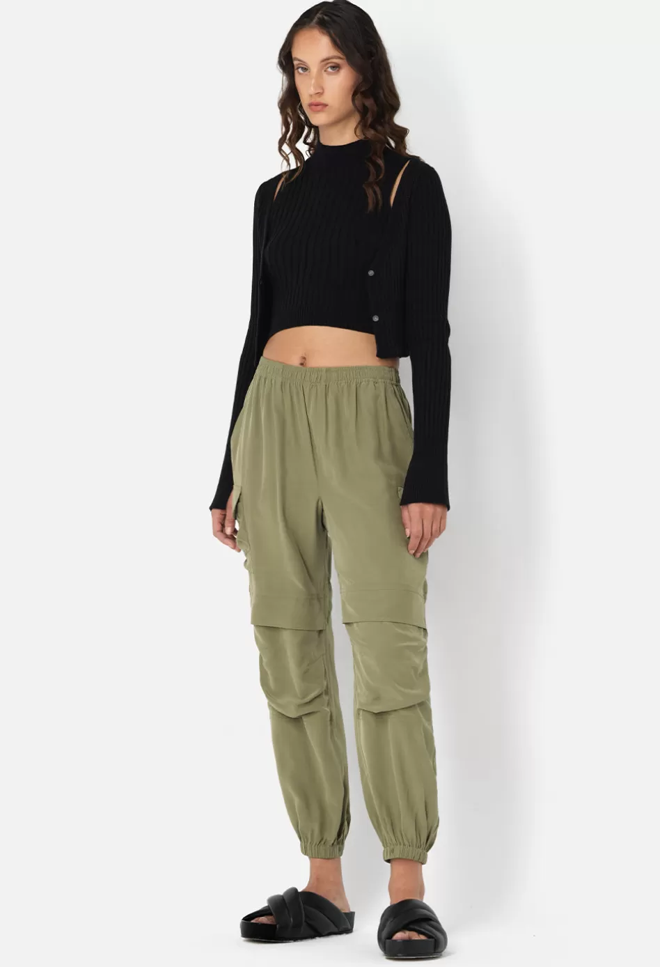 Best JOHN ELLIOTT Silk Himalayan Pants Olive