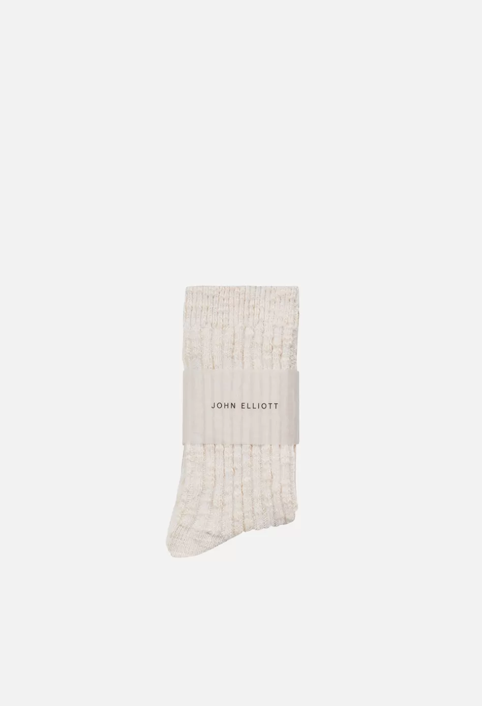 Best Sale JOHN ELLIOTT Slub Socks IvoryXNatural