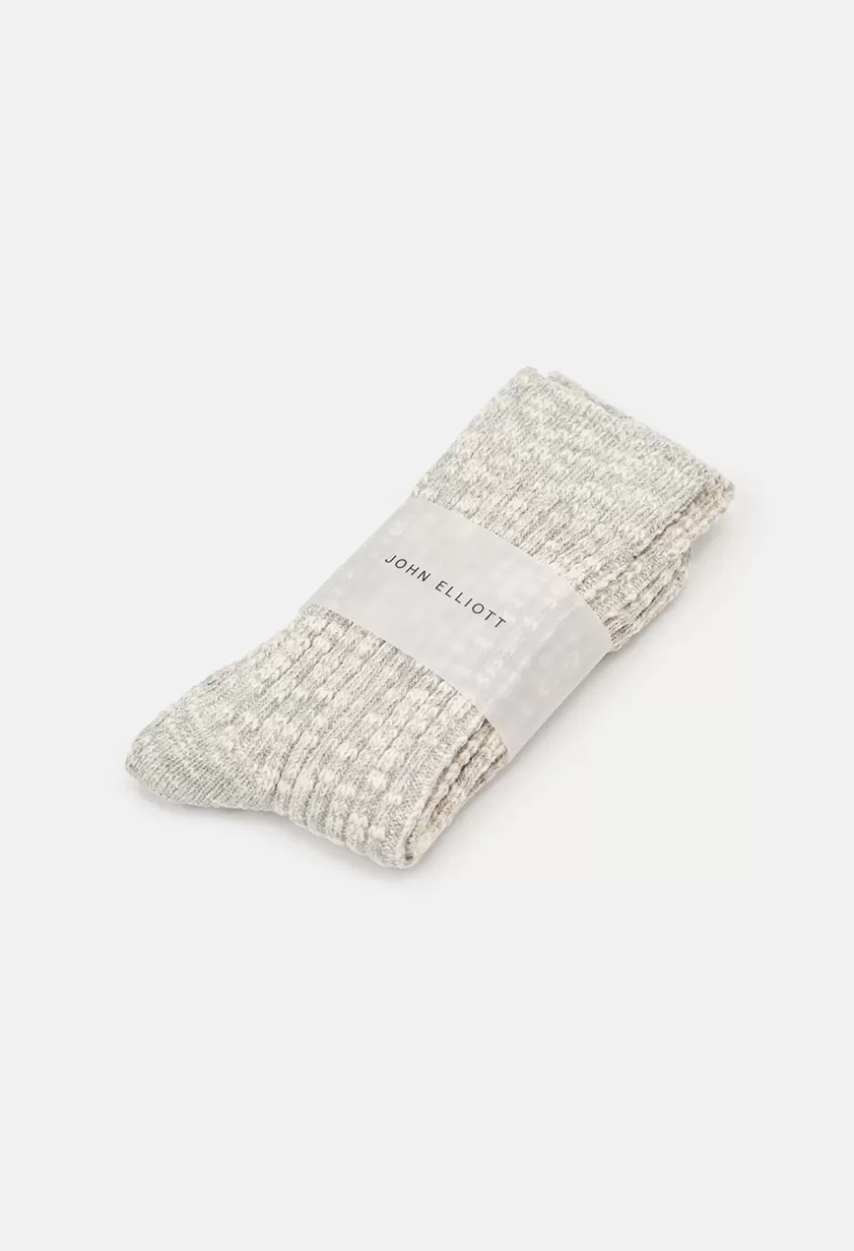 Cheap JOHN ELLIOTT Slub Socks GreyXNatural