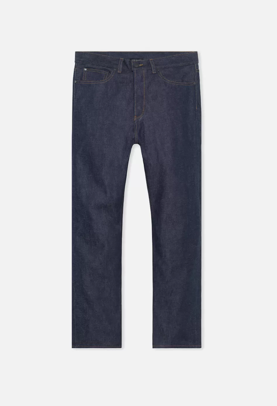 Shop JOHN ELLIOTT Sly High-Rise Straight SelvedgeIndigo