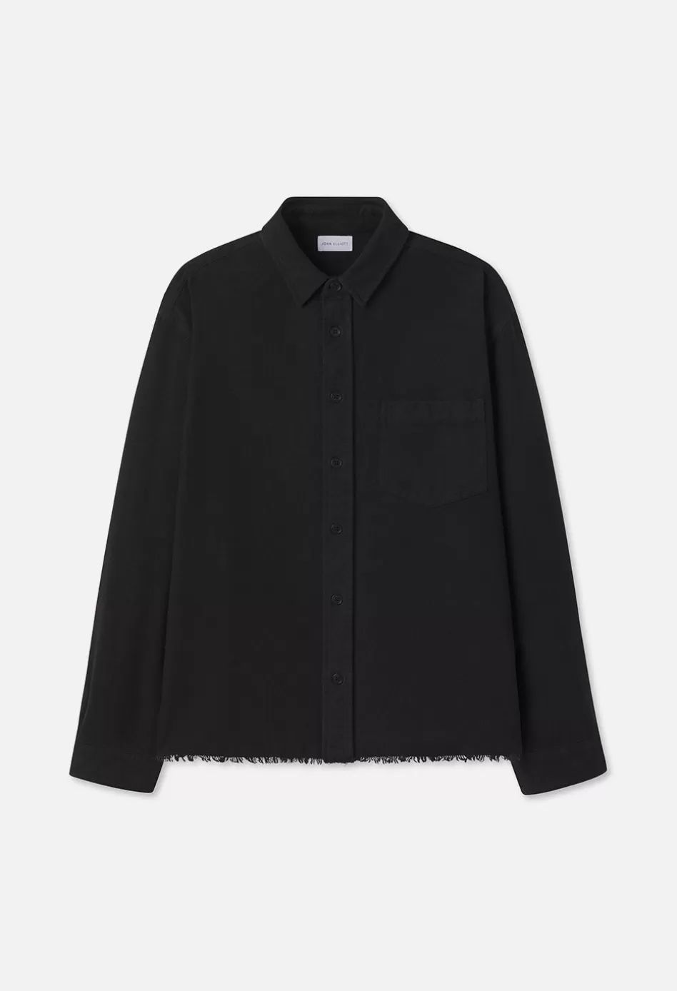 New JOHN ELLIOTT Solid Hemi Oversized Shirt Black