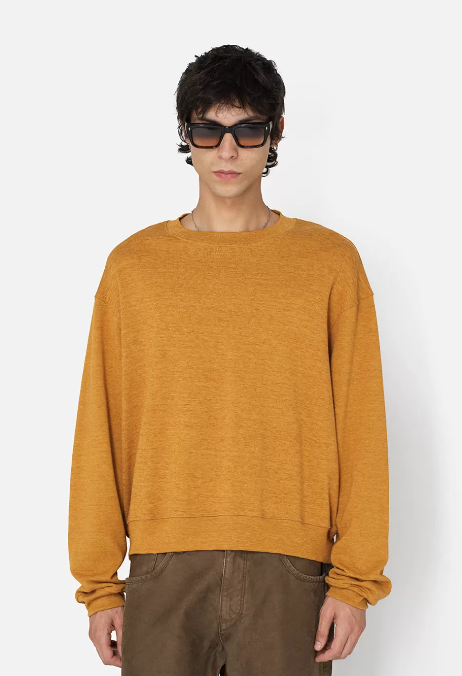 Hot JOHN ELLIOTT Vintage Melange Crew Mustard