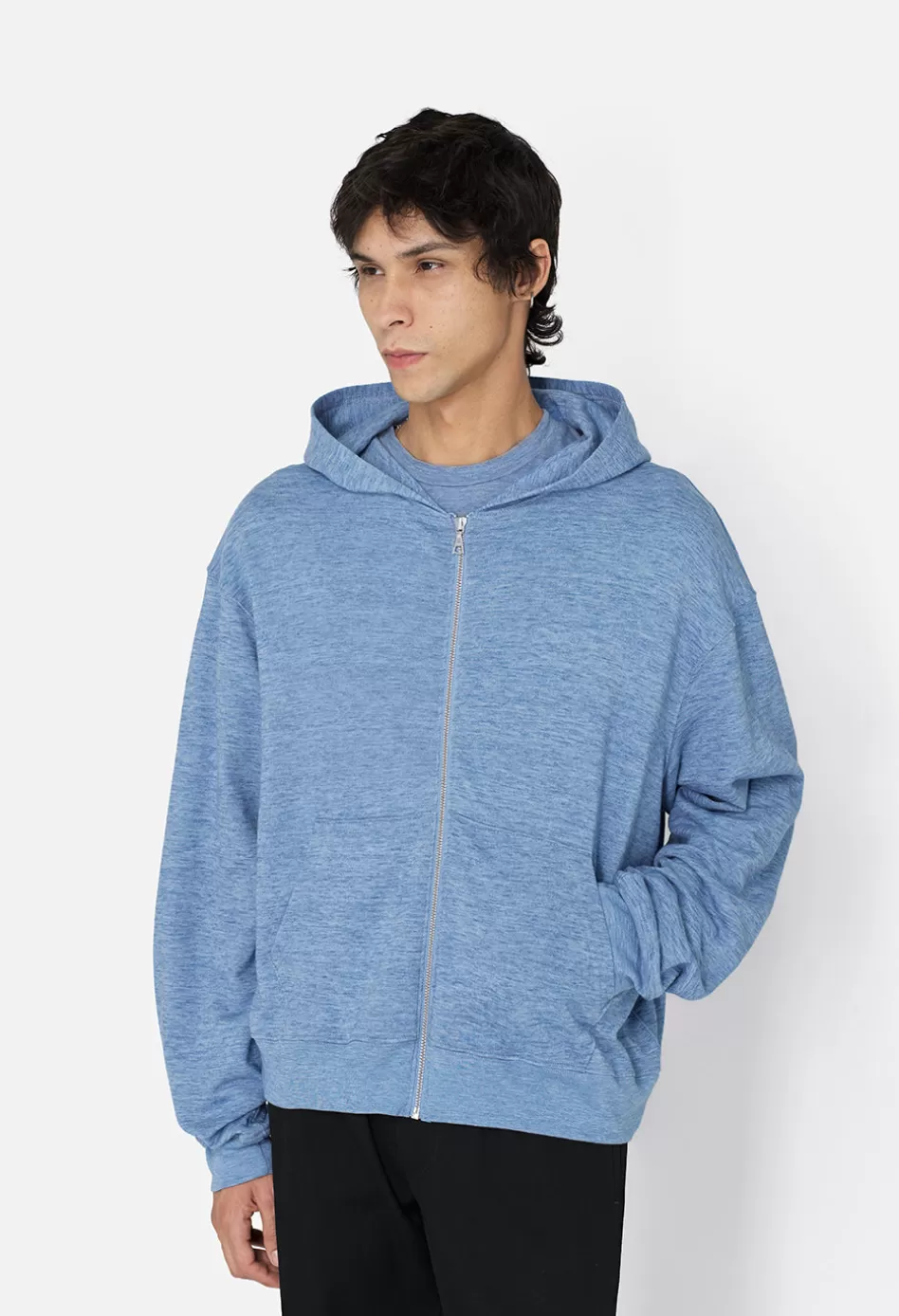 Clearance JOHN ELLIOTT Vintage Melange Full Zip Indigo